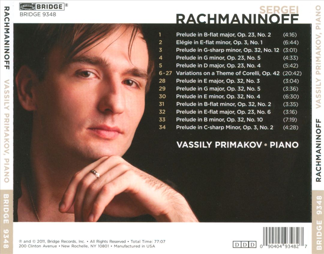 Rachmaninoff: Preludes; Elégie; Variations on a Theme by Corelli cover art