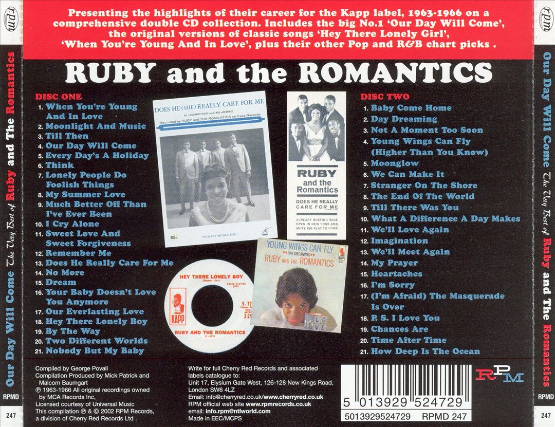 Our Day Will Come: The Very Best of Ruby & the Romantics cover art