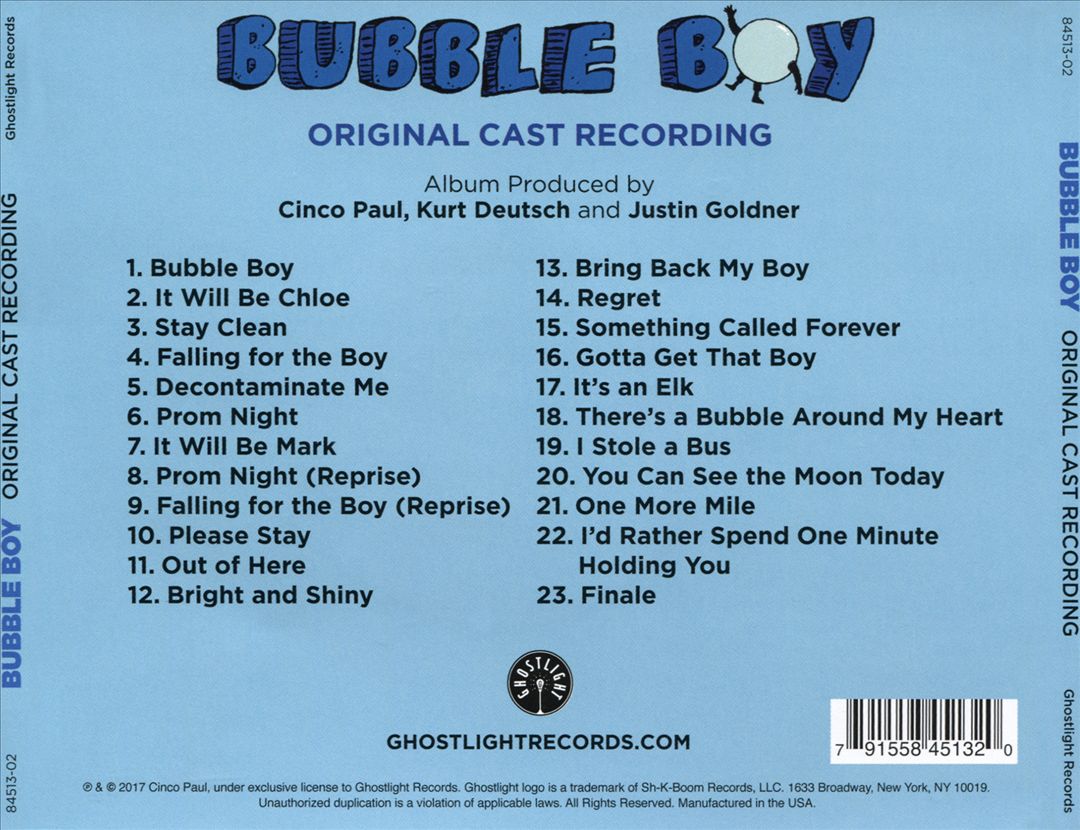 Bubble Boy [Original Cast Recording] cover art