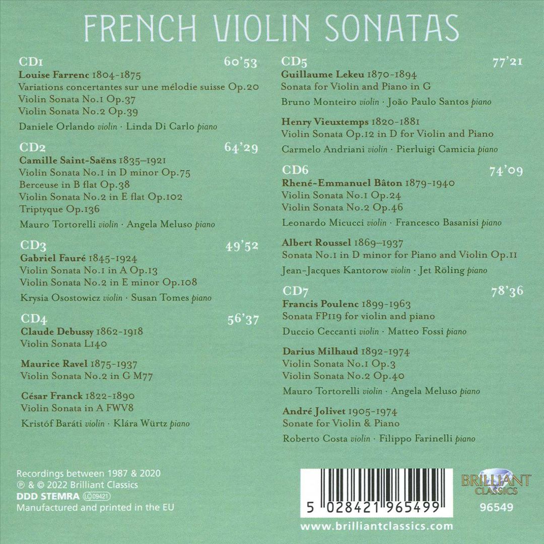 French Violin Sonatas cover art