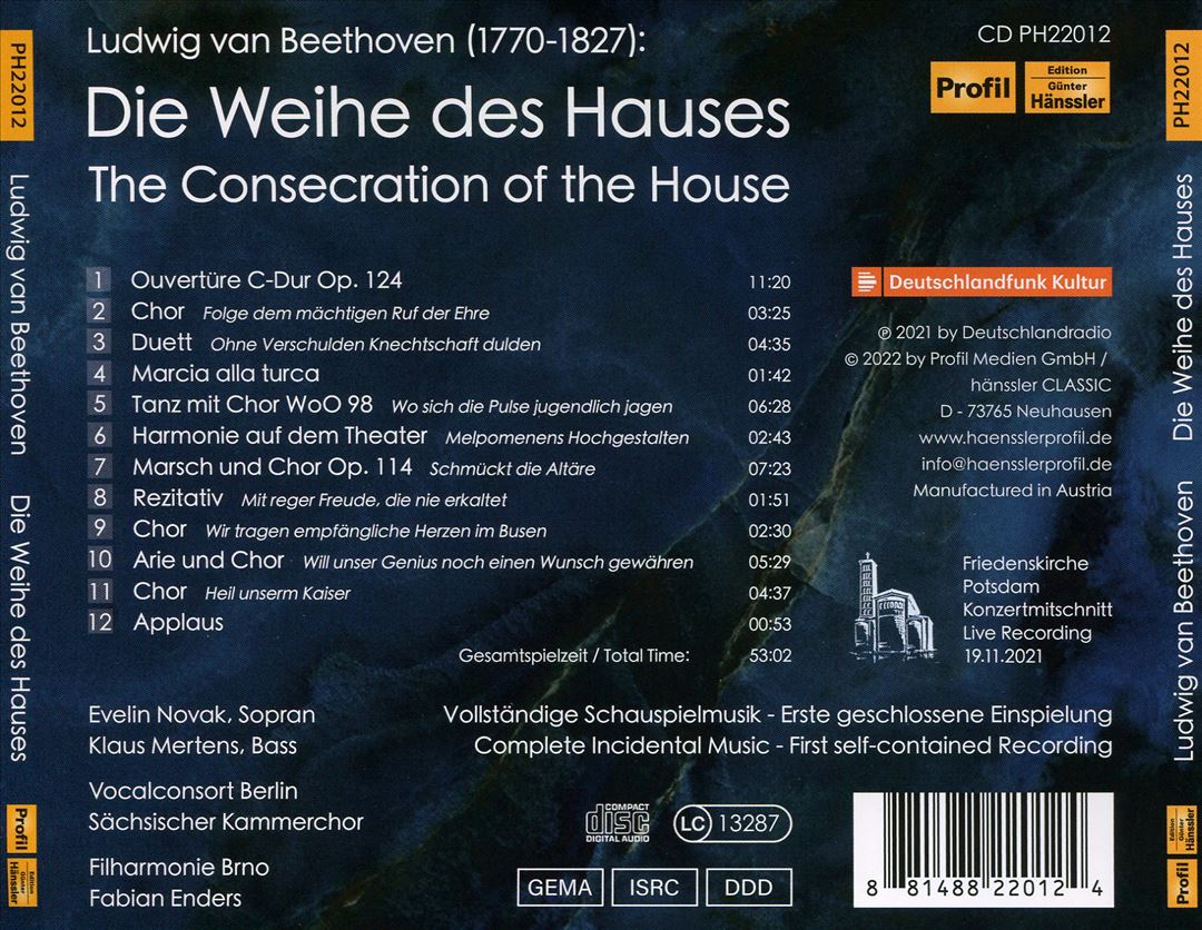 Beethoven: Die Weihe des Hauses cover art