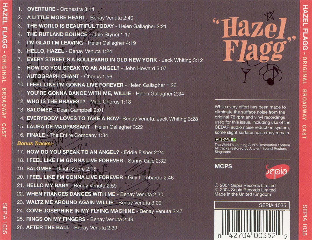 Hazel Flagg [Original Broadway Cast Recording] cover art
