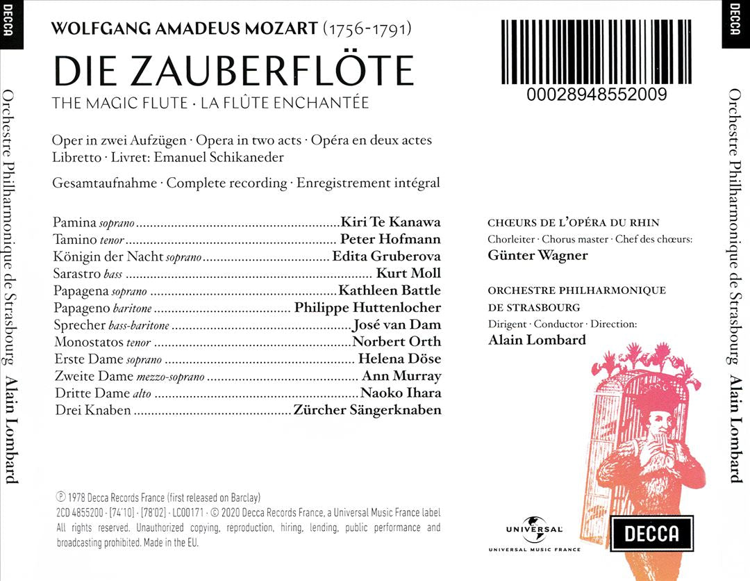 W.A. Mozart: Die Zauberflöte cover art