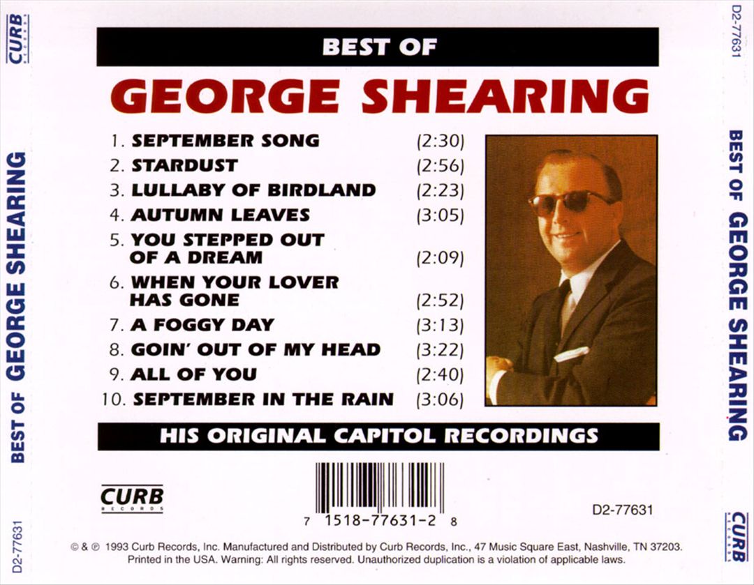 Best of George Shearing [Capitol/Curb] cover art