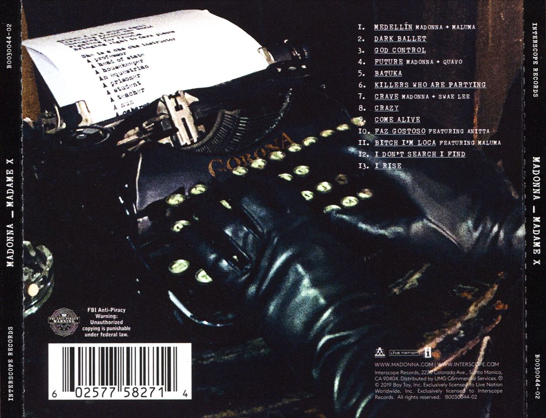 Madame X cover art