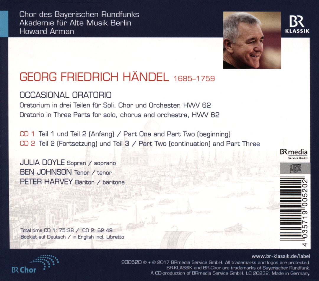 Handel: Occasional Oratorio cover art