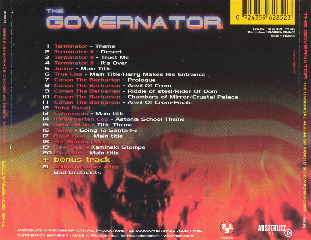 Governator (The UNofficial Album of Arnold Schwarzenegger) cover art
