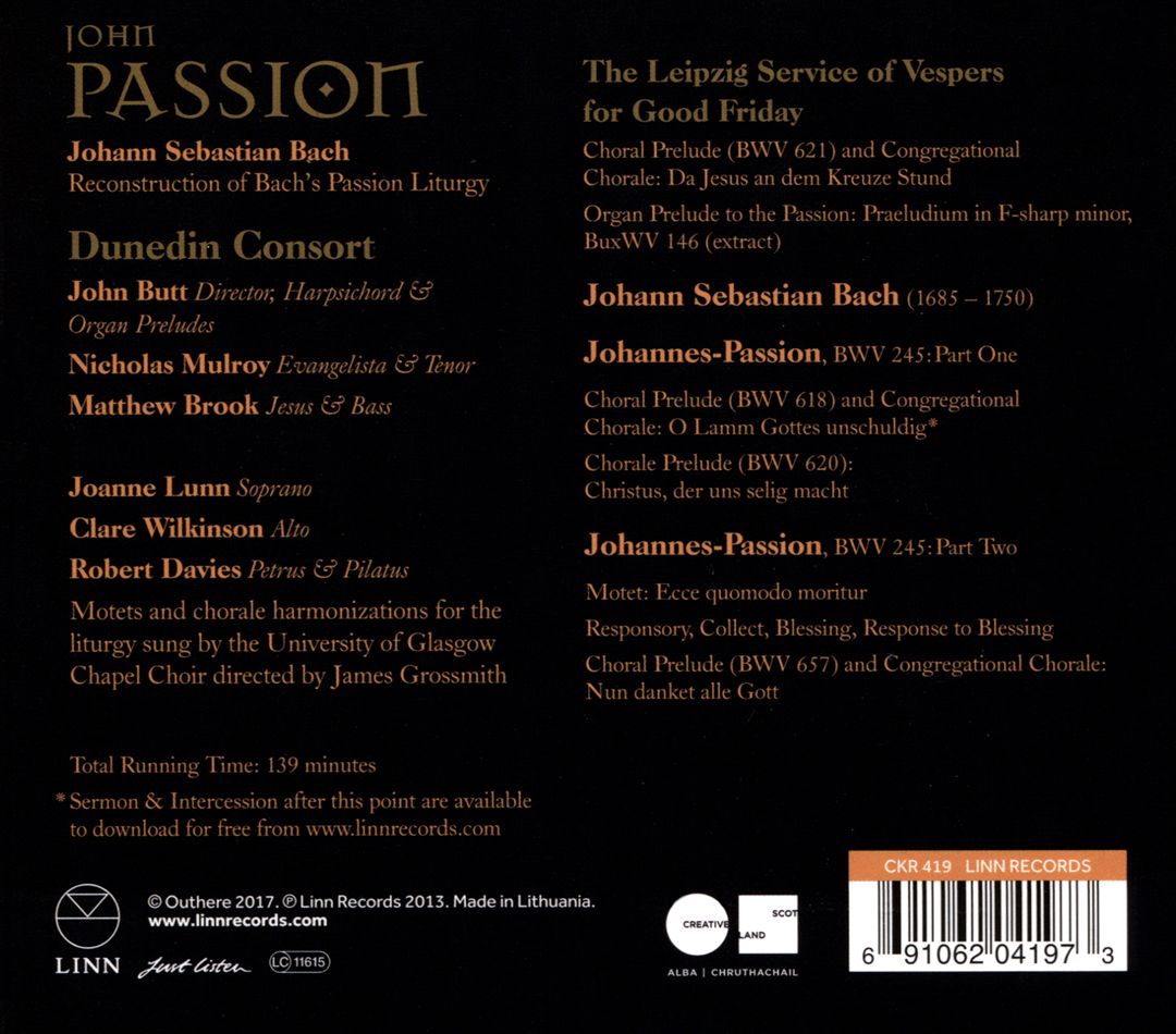 Johann Sebastian Bach: John Passion cover art