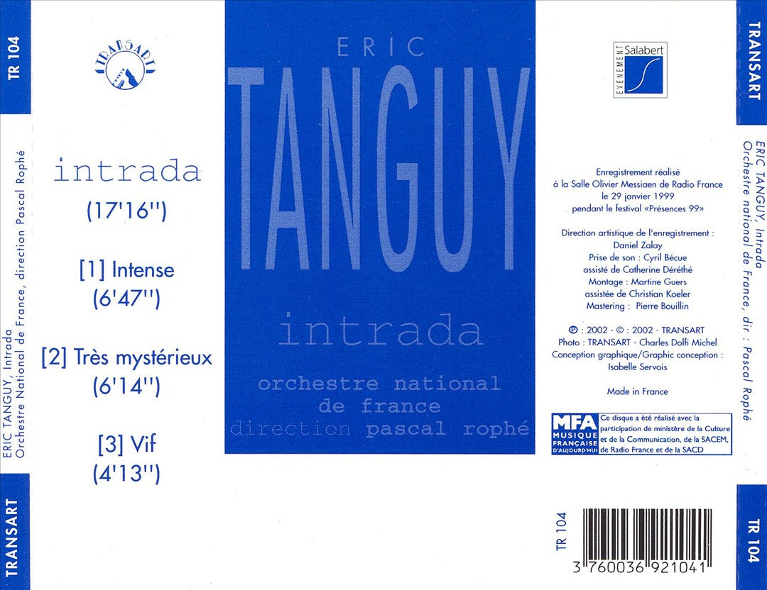 Eric Tanguy: Intrada cover art
