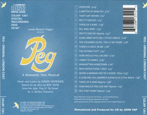 Peg: A Romantic New Musical cover art