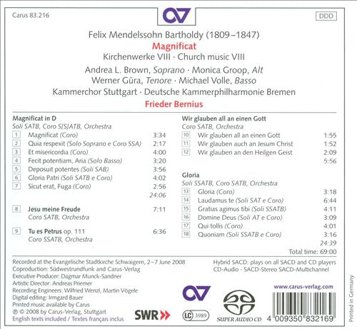 Felix Mendelssohn: Magnificat cover art