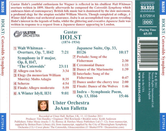 Holst: Cotswolds Symphony cover art