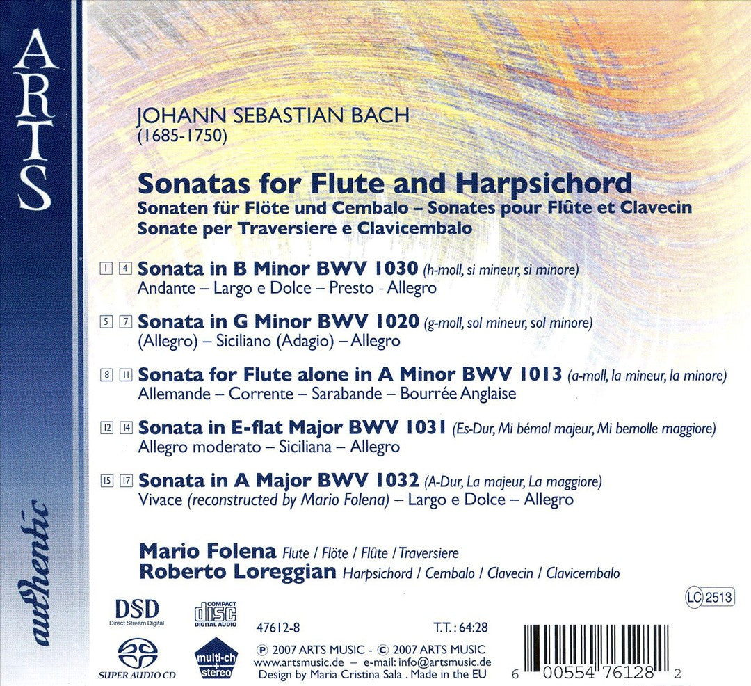 Johann Sebastian Bach: Sonatas for Flute and Harpsichord cover art