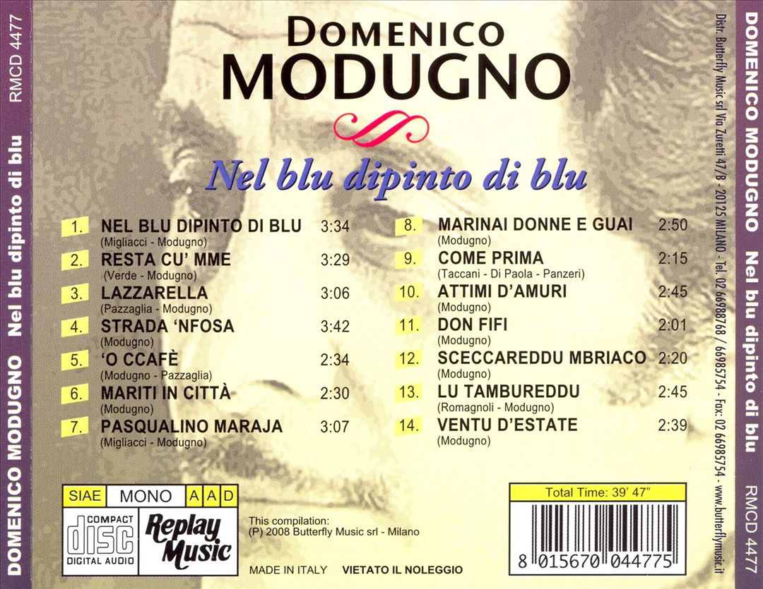 Nel Blu Dipinto di Blu cover art
