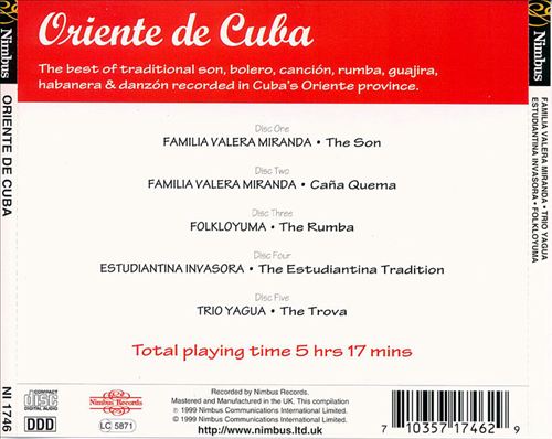 Music from Oriente de Cuba [1999] cover art