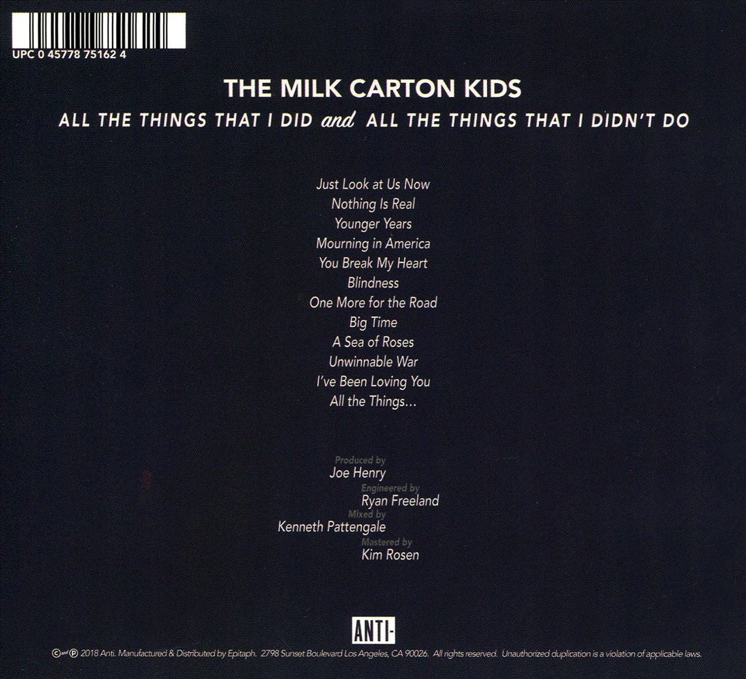 All the Things That I Did and All the Things That I Didn't Do cover art