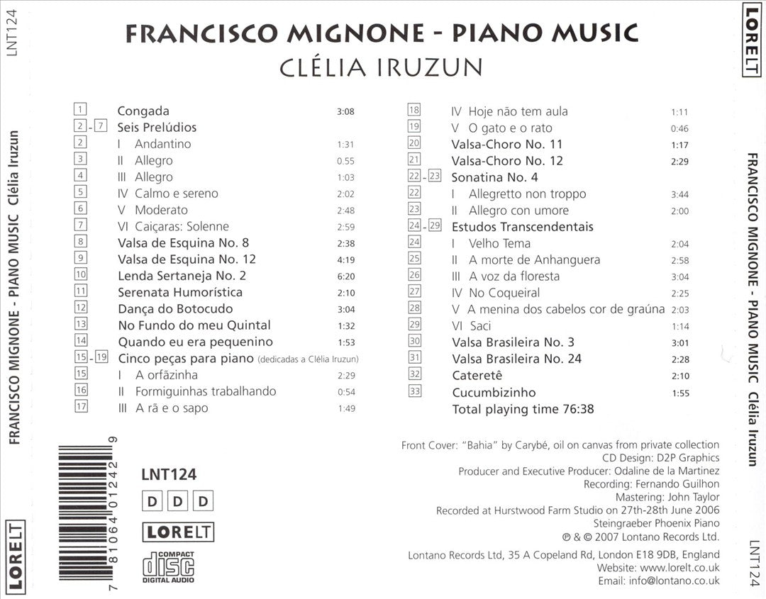Francisco Mignone: Piano Music cover art