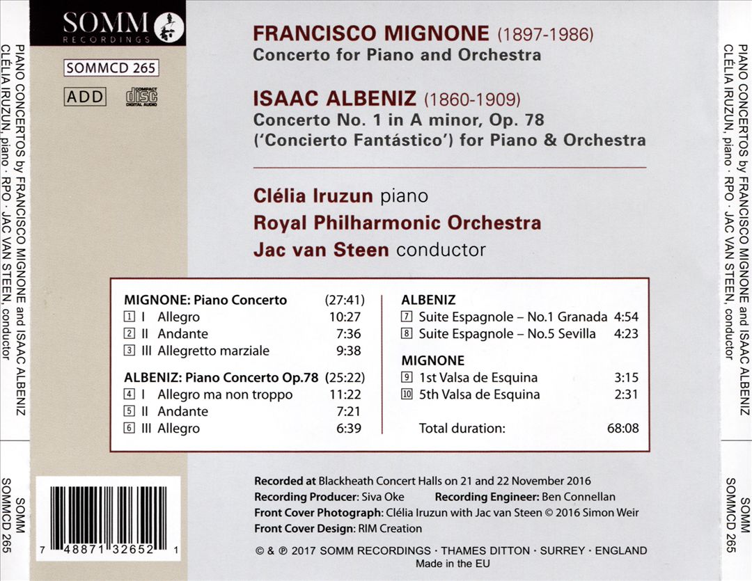 Albeniz, Mignone: Piano Concertos cover art