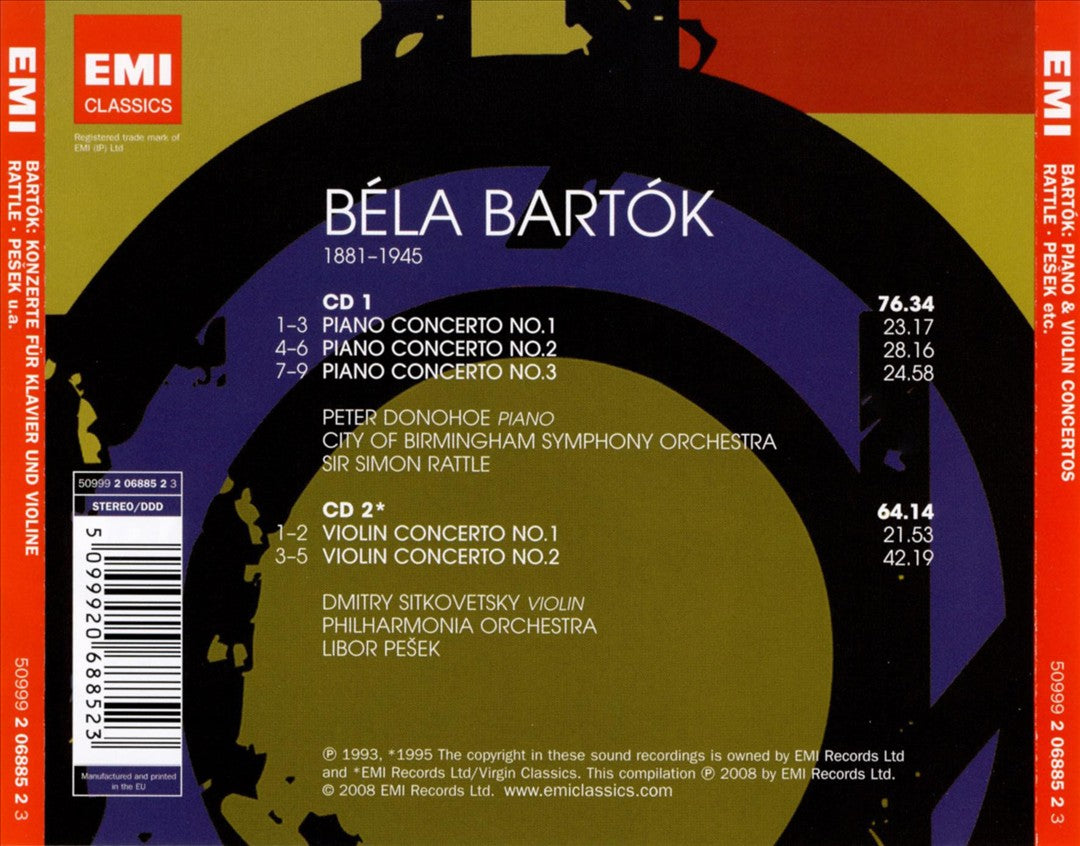 Bartók: Piano Concertos; Violin Concertos cover art