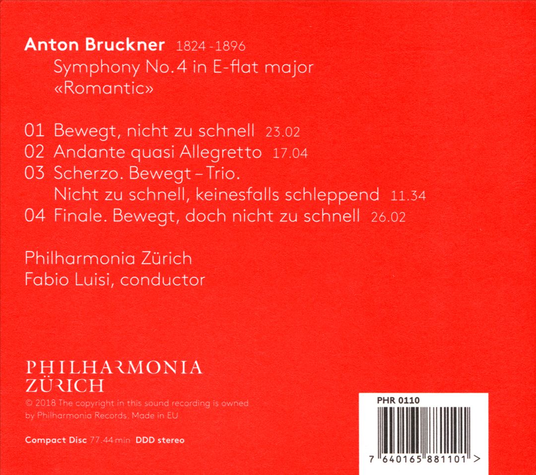 Bruckner: Symphony No. 4 "Romantic" cover art