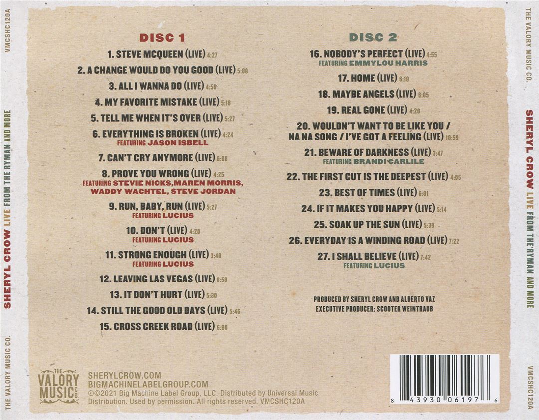 Live from the Ryman and More cover art