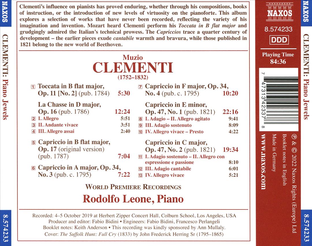 Clementi: Piano Jewels cover art