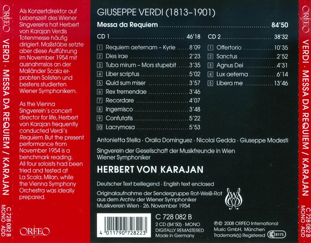 Verdi: Messa da Requiem [1954] cover art