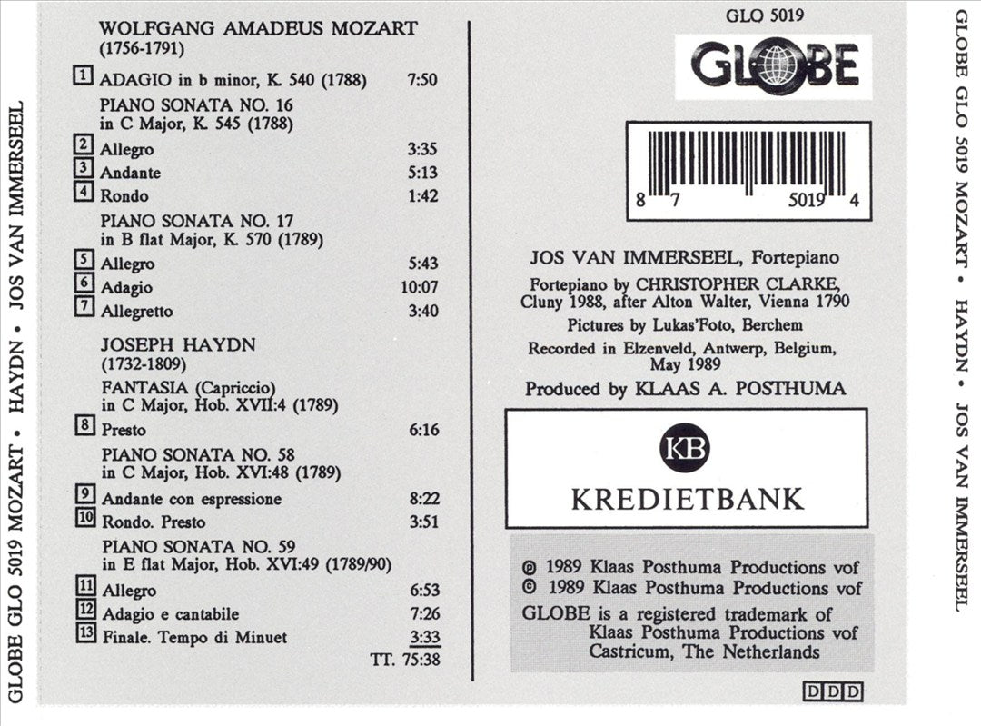 Mozart: Sonatas K. 545, 570, Adagio K. 540; Haydn: Sonatas 58, 59, Fantasia cover art