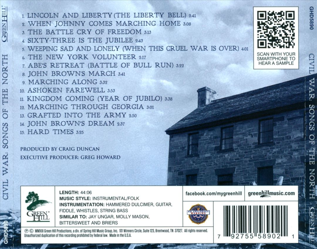 Civil War: Songs of the North cover art