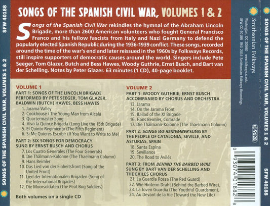 Songs of the Spanish Civil War, Vols. 1 & 2 cover art
