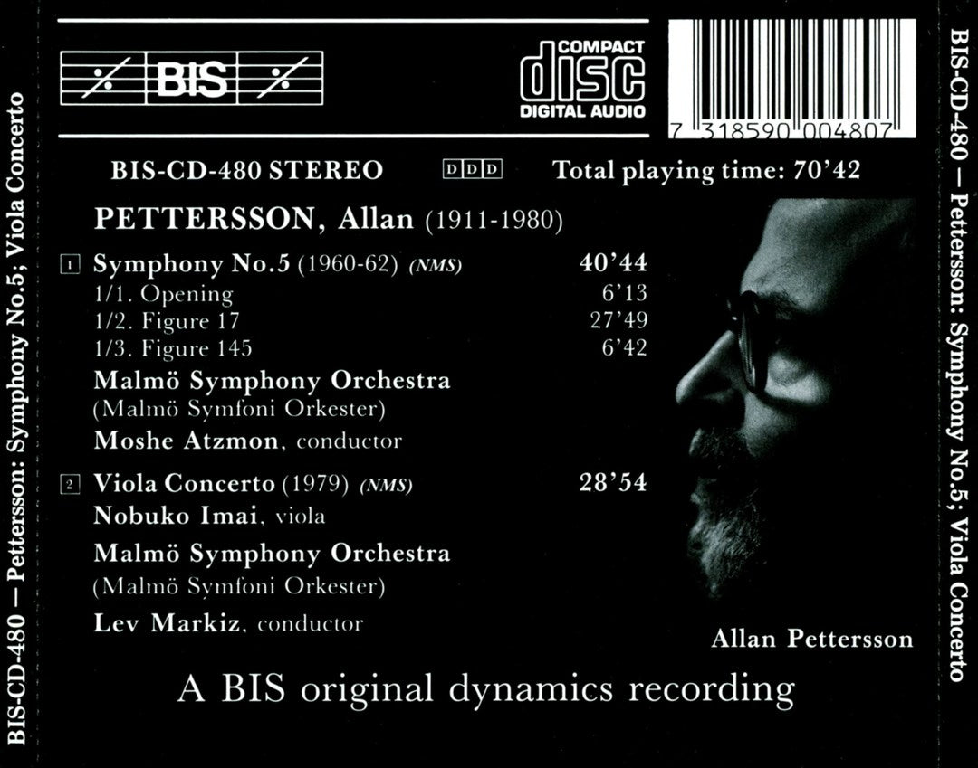 Allan Petterson: Symphony No.5; Viola Concerto cover art