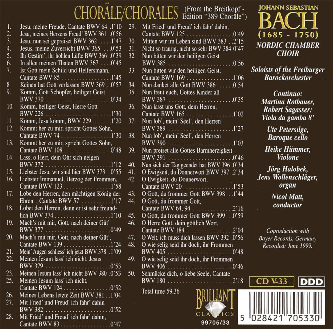 Bach Edition: Chorales cover art