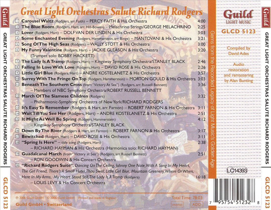 Golden Age of Light Music: Great Light Orchestras Salute Richard Rogers cover art
