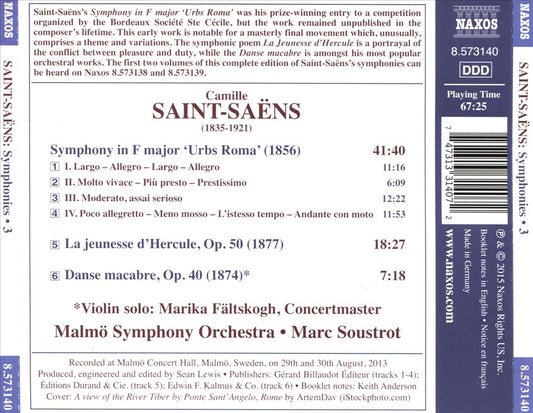 Saint-Saëns: Symphonies, Vol. 3 cover art