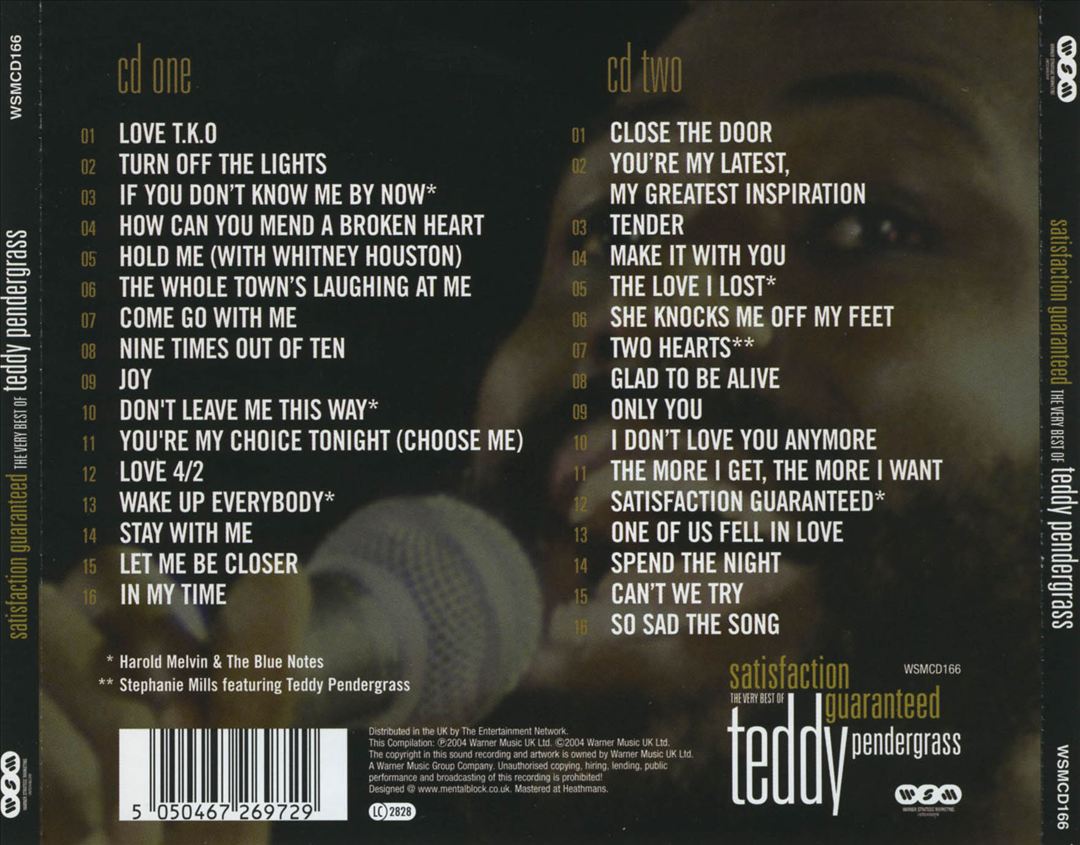 Satisfaction Guaranteed: The Very Best of Teddy Pendergrass cover art