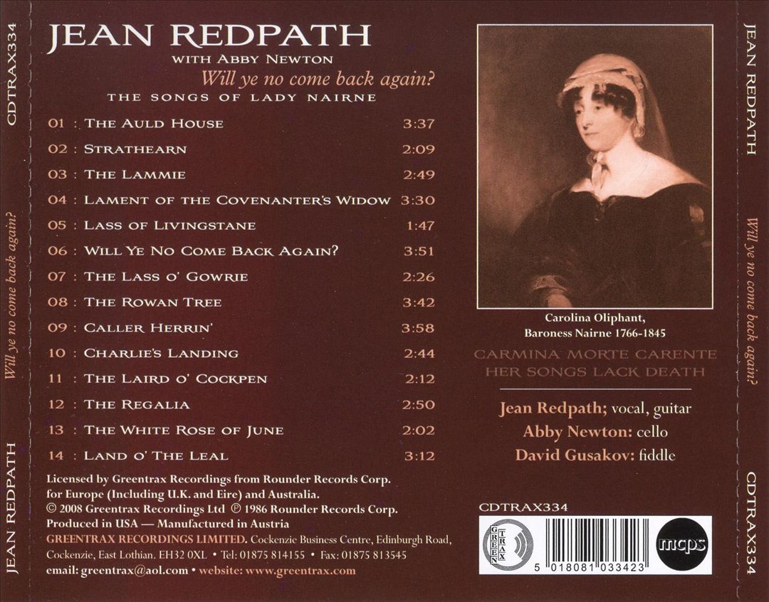 Will Ye No Come Back Again: Songs of Lady Nair cover art