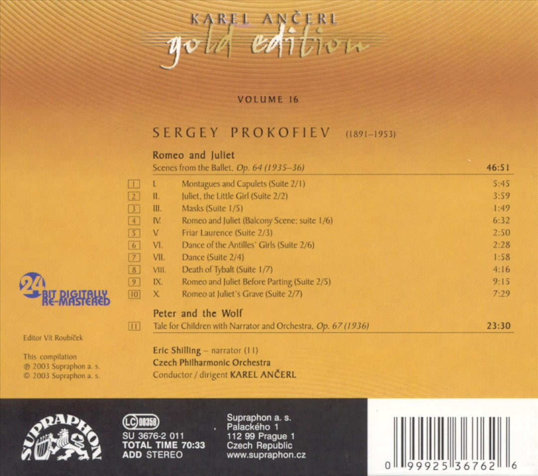 Prokofiev: Romeo and Juliet; Peter and the Wolf cover art