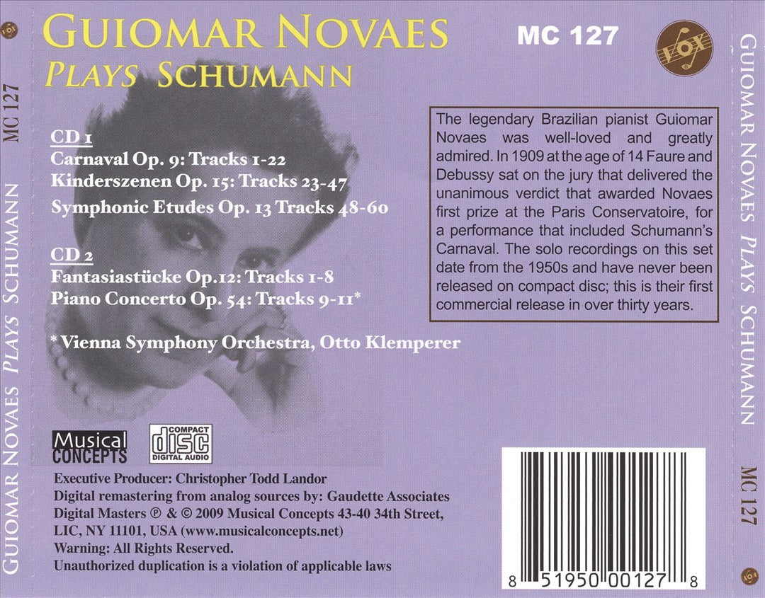 Guiomar Novaes Plays Schumann cover art