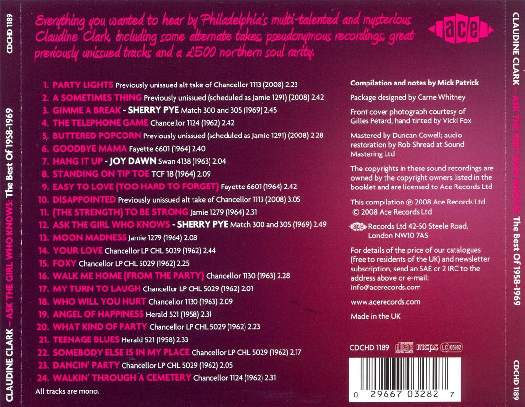 Ask the Girl Who Knows: The Best of 1958-1969 cover art