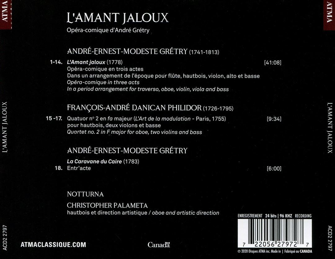 Amant Jaloux: Opéra-comique d'André Grétry cover art