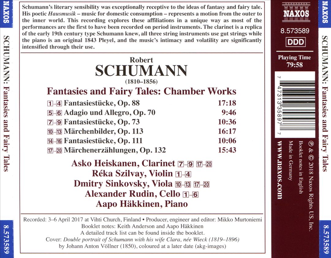 Schumann: Fantasies and Fairy Tales cover art