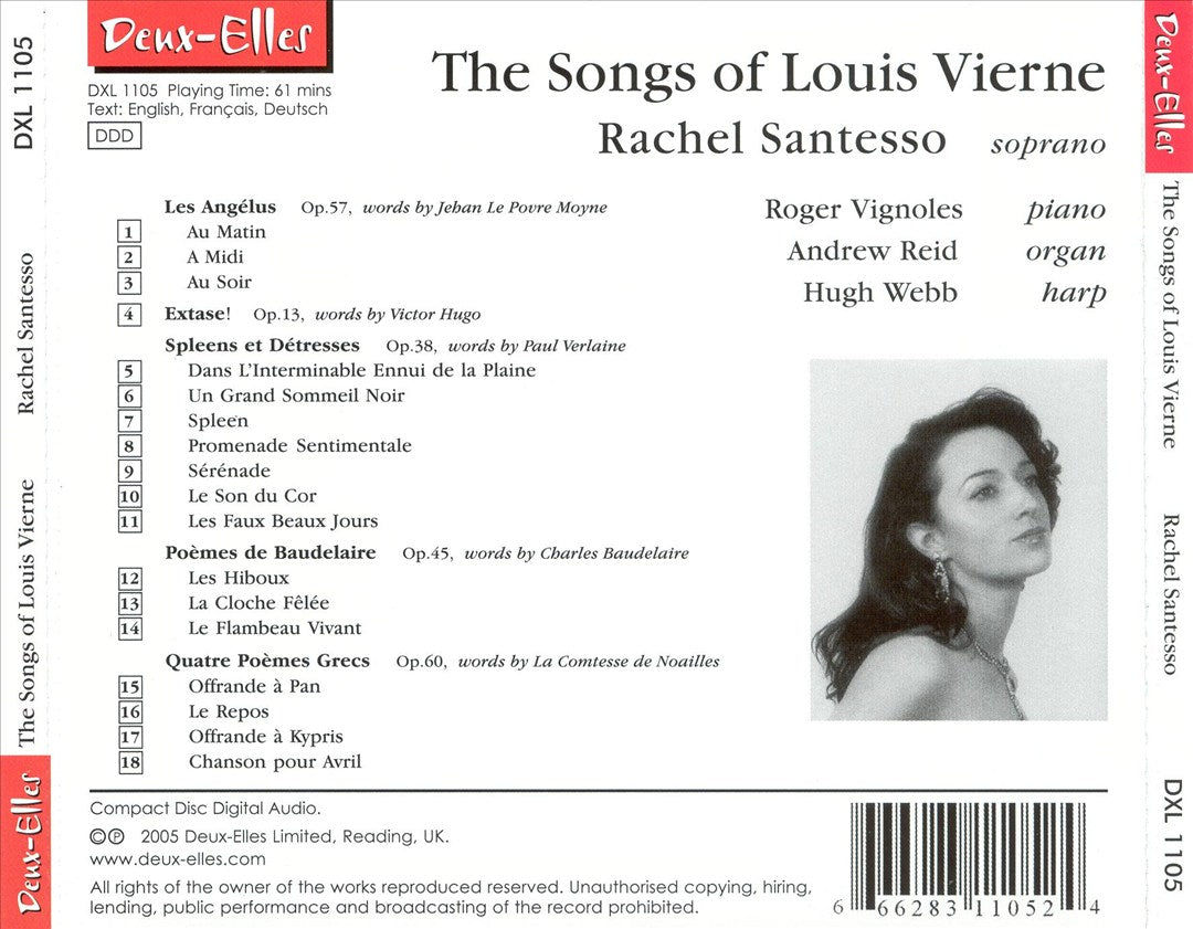 Songs of Louis Vierne cover art