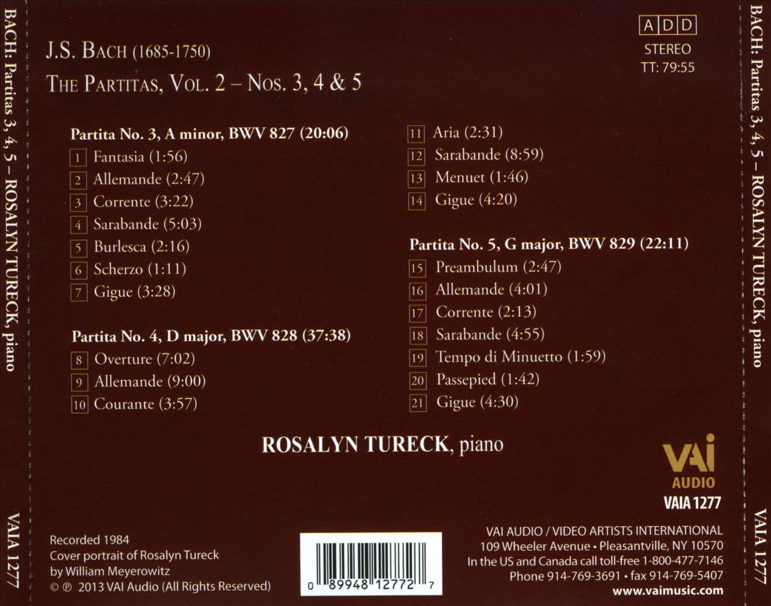 J.S. Bach: The Partitas, Vol. 2 cover art