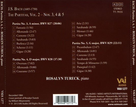 J.S. Bach: The Partitas, Vol. 2 cover art