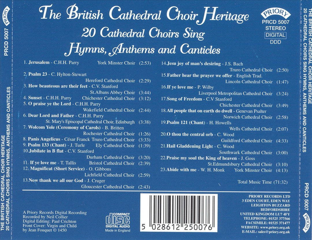 British Cathedral Choir Heritage cover art