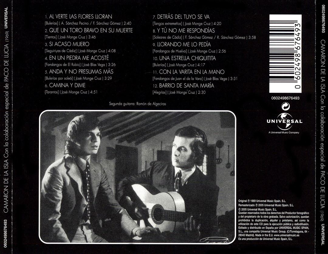 Camaron de la Isla Con la Colaboracion Especial de Paco de Lucia [Spain] cover art