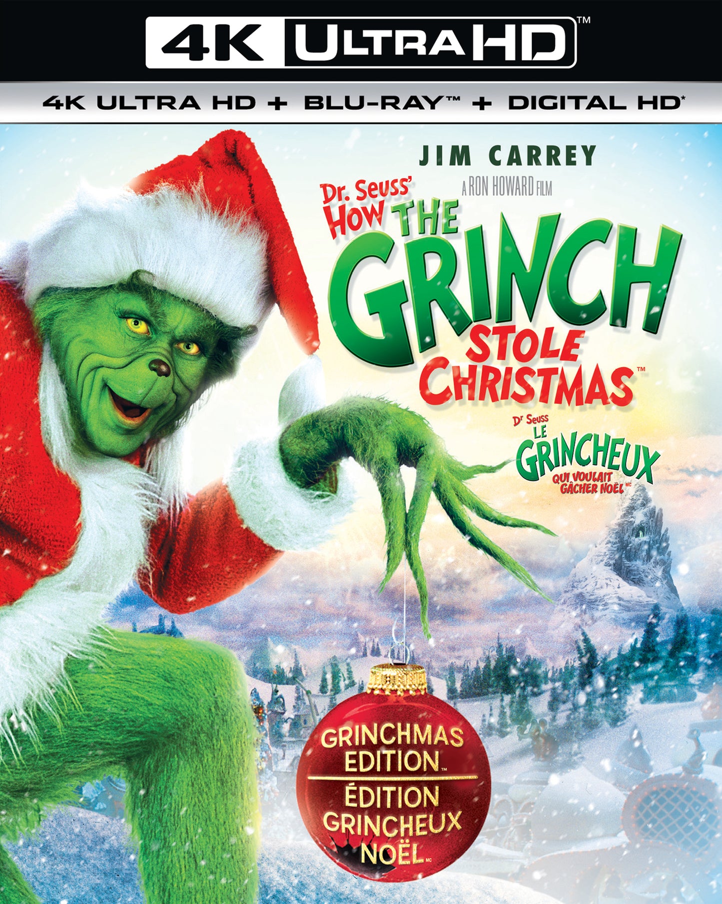 Dr. Seuss' How the Grinch Stole Christmas [4K Ultra HD Blu-ray] cover art