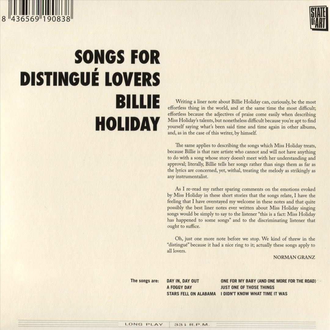 Songs for Distingue Lovers/Body and Soul cover art
