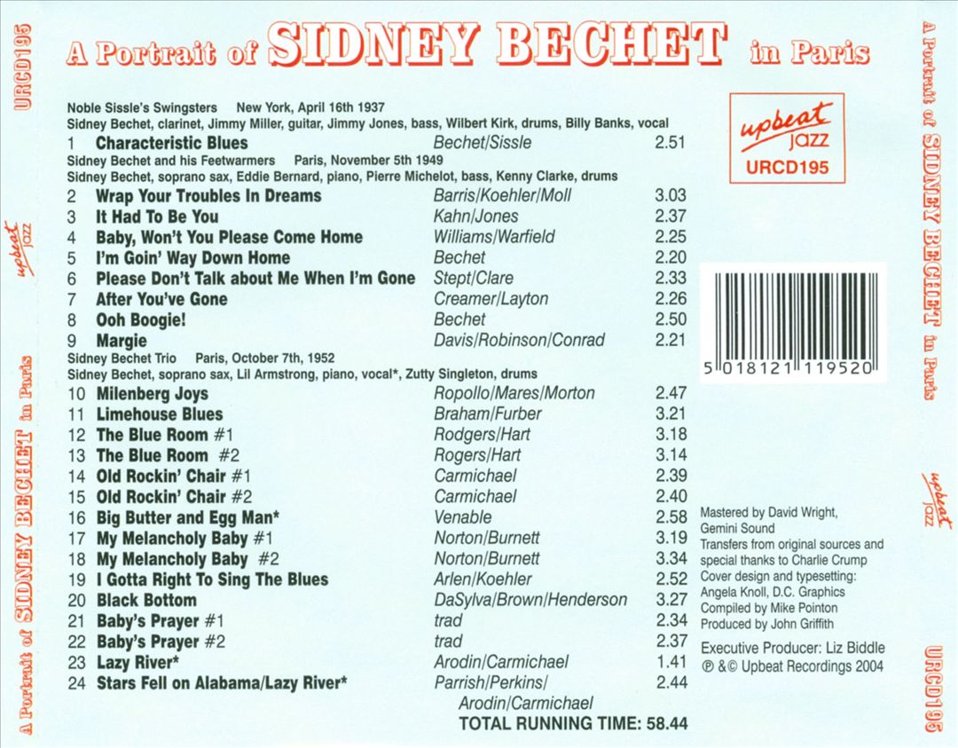 Portrait of Sidney Bechet in Paris cover art