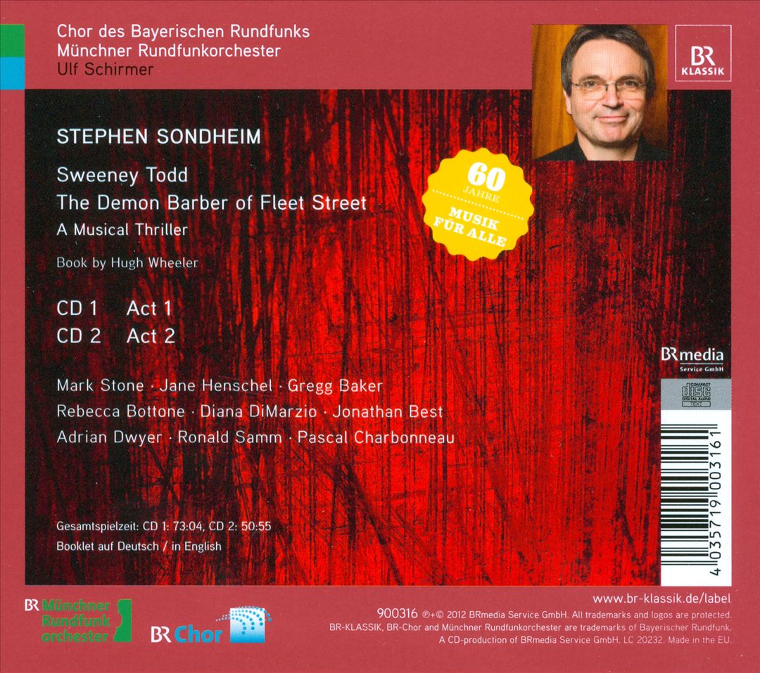 Stephen Sondheim: Sweeney Todd cover art